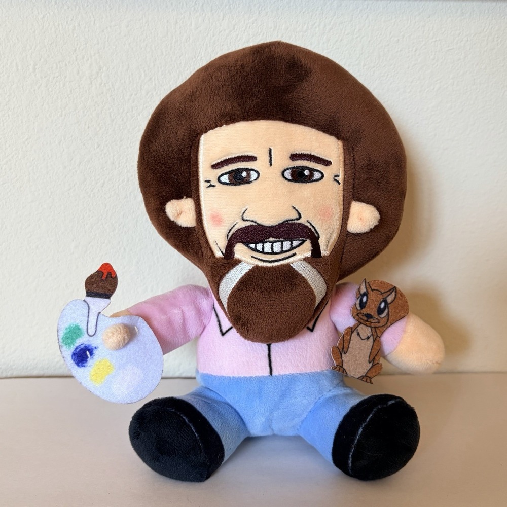 Bob Ross Peapod Kidrobot Phunny 8" Plush Stuffed Toy Joy of Painting Artist